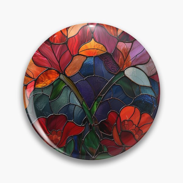 Item preview, Stained Glass Flower Art designed and sold by nomiraclehere.