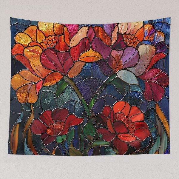 Item preview, Stained Glass Flower Art designed and sold by nomiraclehere.