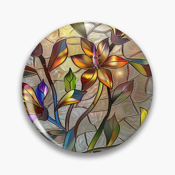 Item preview, Stained Glass Flower Art designed and sold by nomiraclehere.
