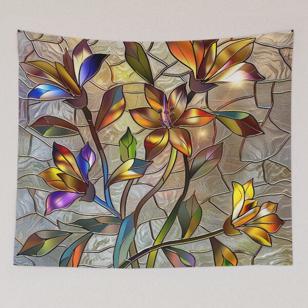 Item preview, Stained Glass Flower Art designed and sold by nomiraclehere.