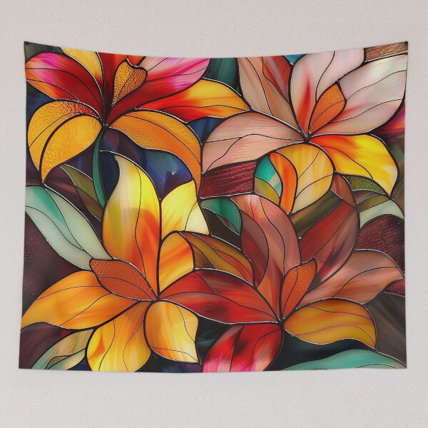 Item preview, Stained Glass Flower Art designed and sold by nomiraclehere.