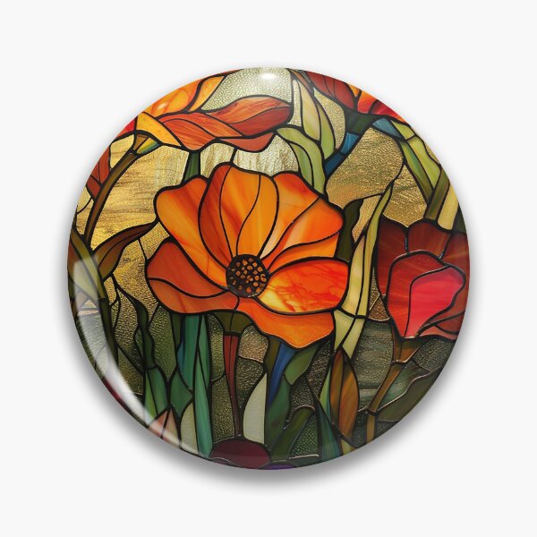 Item preview, Stained Glass Flower Art designed and sold by nomiraclehere.