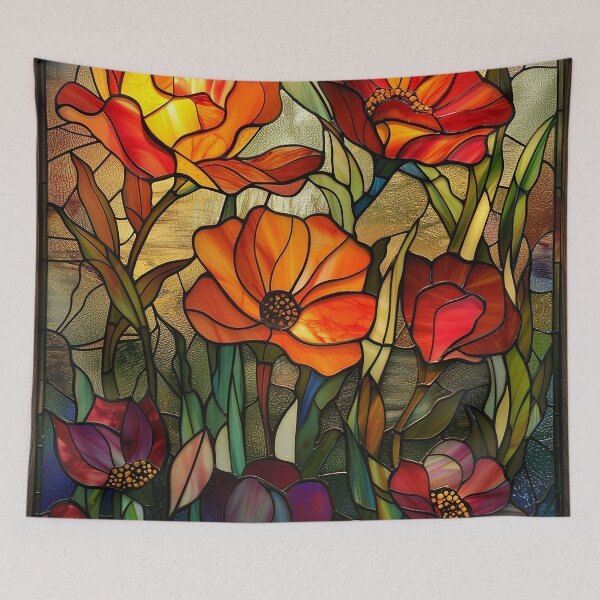 Item preview, Stained Glass Flower Art designed and sold by nomiraclehere.