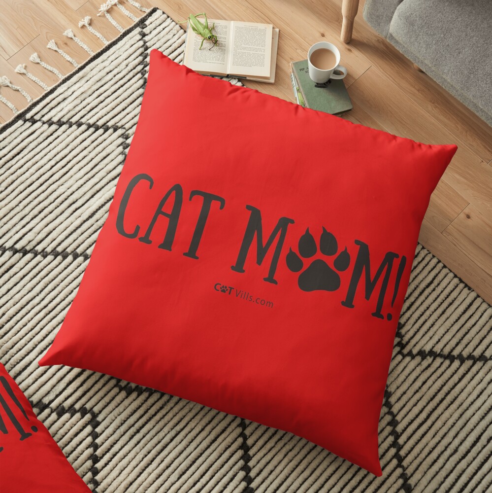 Cat Mom Gift Ideas Floor Pillow