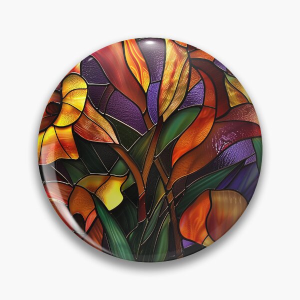 Item preview, Stained Glass Flower Art designed and sold by nomiraclehere.
