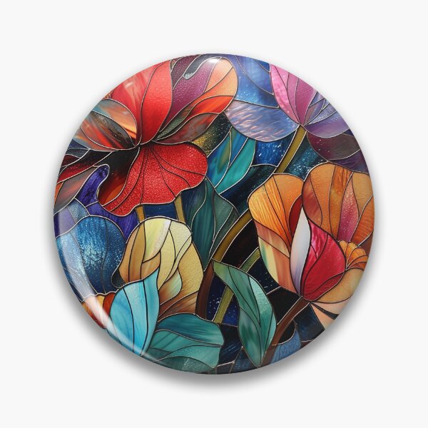Item preview, Stained Glass Flower Art designed and sold by nomiraclehere.