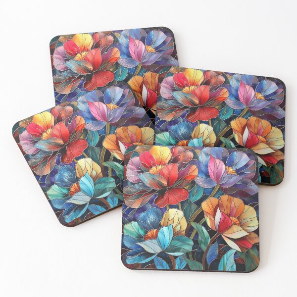Item preview, Stained Glass Flower Art designed and sold by nomiraclehere.