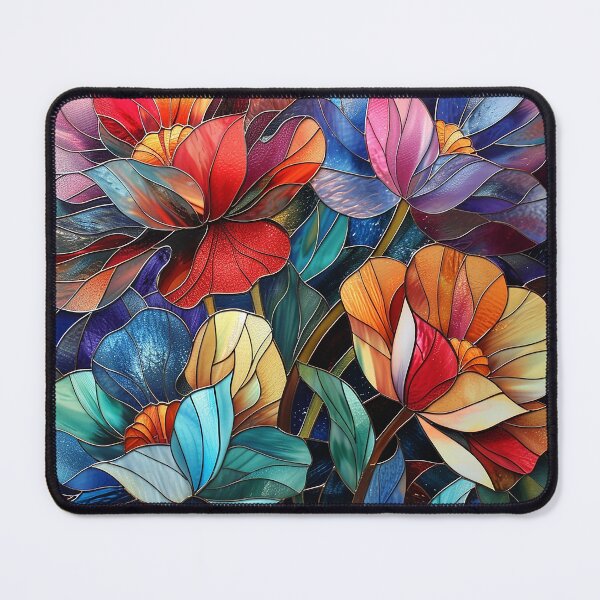 Item preview, Stained Glass Flower Art designed and sold by nomiraclehere.