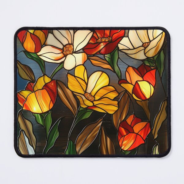 Item preview, Stained Glass Flower Art designed and sold by nomiraclehere.