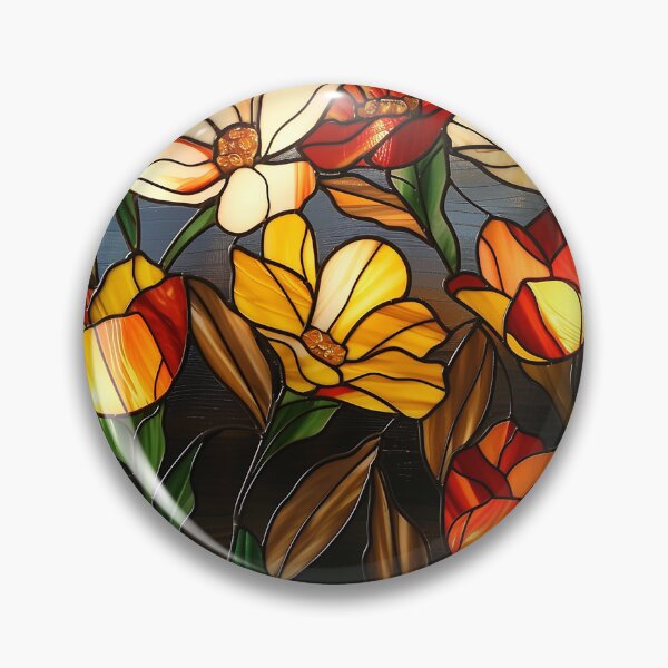 Item preview, Stained Glass Flower Art designed and sold by nomiraclehere.