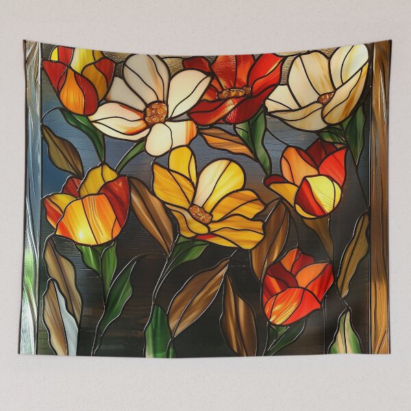 Item preview, Stained Glass Flower Art designed and sold by nomiraclehere.
