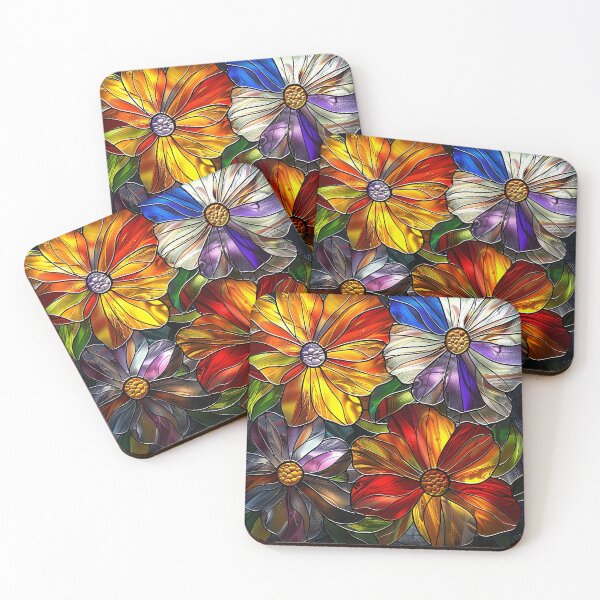 Item preview, Stained Glass Flower Art designed and sold by nomiraclehere.