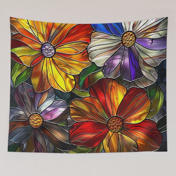 Item preview, Stained Glass Flower Art designed and sold by nomiraclehere.