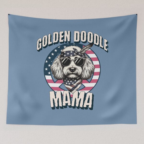 Item preview, USA Patriotic Goldendoodle Mama, 4th of July Celebration Design for Goldendoodle lovers  designed and sold by CrazyInk23.