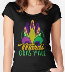 Mardi Gras Y'All Fitted Scoop T-Shirt