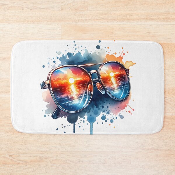 Item preview, Sunglasses on the Sand: A Sunset Reflection designed and sold by 0penvimark.