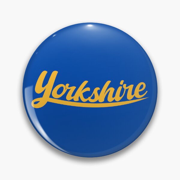 Item preview, Yorkshire Pride Mango Cursive Design on Cobalt Blue Background designed and sold by SorryFrog.