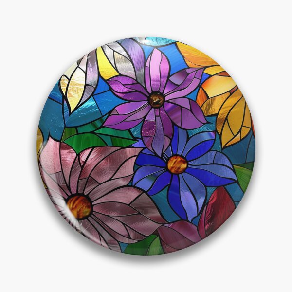 Item preview, Stained Glass Flower Art designed and sold by nomiraclehere.