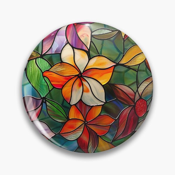 Item preview, Stained Glass Flower Art designed and sold by nomiraclehere.