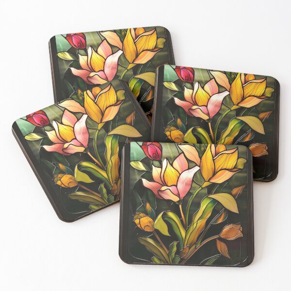 Item preview, Stained Glass Flower Art designed and sold by nomiraclehere.
