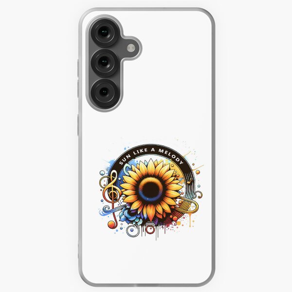 Sonnenblume mit Musik sun like a melody, music meets sunflower Samsung Galaxy Flexible Hülle