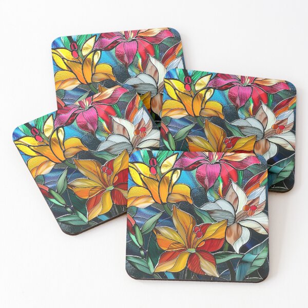 Item preview, Stained Glass Flower Art designed and sold by nomiraclehere.