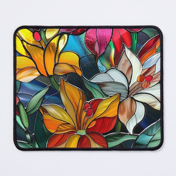 Item preview, Stained Glass Flower Art designed and sold by nomiraclehere.