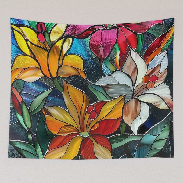 Item preview, Stained Glass Flower Art designed and sold by nomiraclehere.
