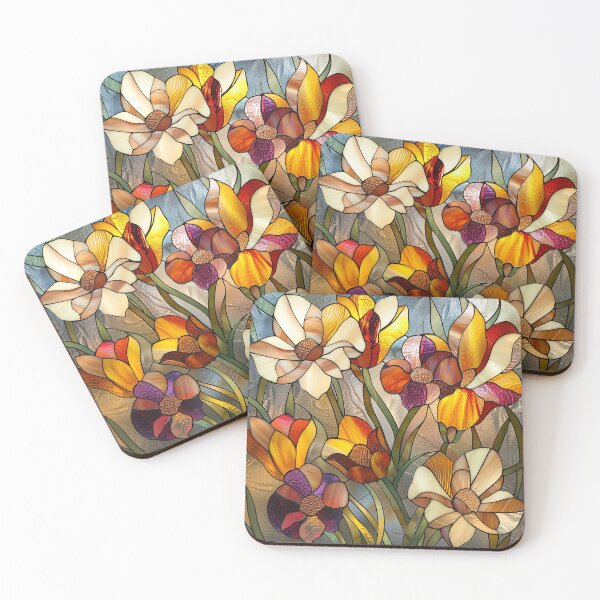 Item preview, Stained Glass Flower Art designed and sold by nomiraclehere.
