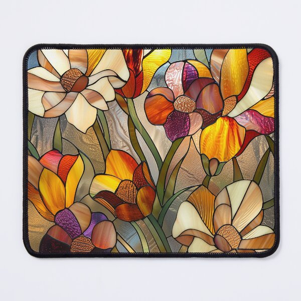 Item preview, Stained Glass Flower Art designed and sold by nomiraclehere.