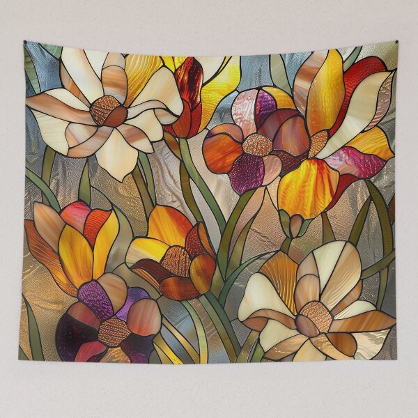 Item preview, Stained Glass Flower Art designed and sold by nomiraclehere.