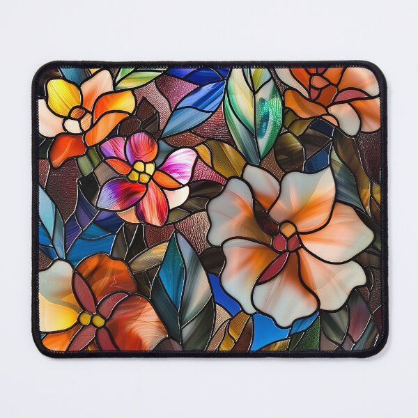 Item preview, Stained Glass Flower Art designed and sold by nomiraclehere.