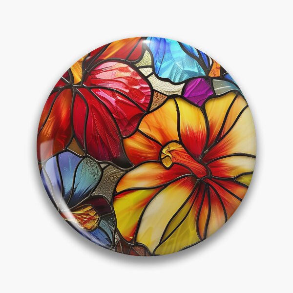 Item preview, Stained Glass Flower Art designed and sold by nomiraclehere.