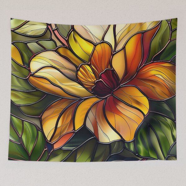 Item preview, Stained Glass Flower Art designed and sold by nomiraclehere.