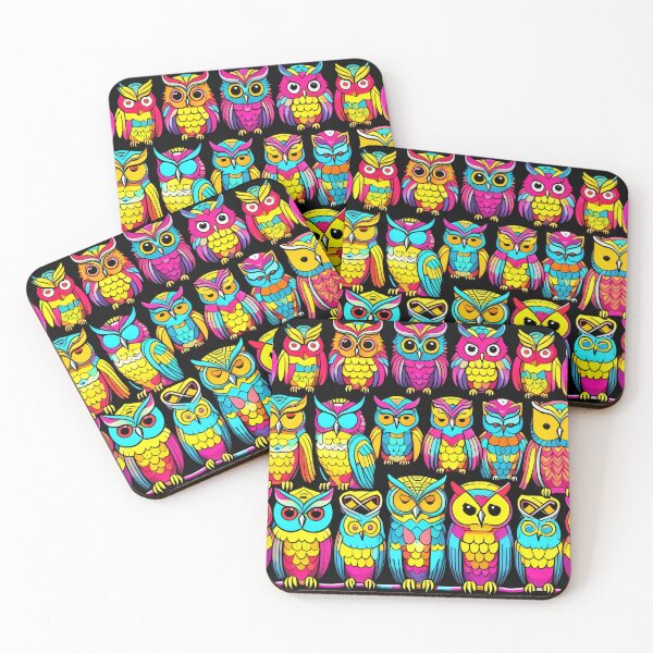 Item preview, Cute Colorful Owls Pattern Design designed and sold by DreamCraze.