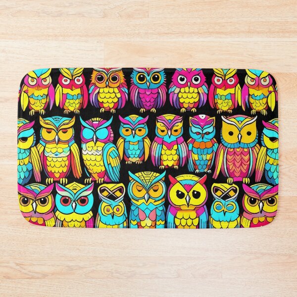 Item preview, Cute Colorful Owls Pattern Design designed and sold by DreamCraze.