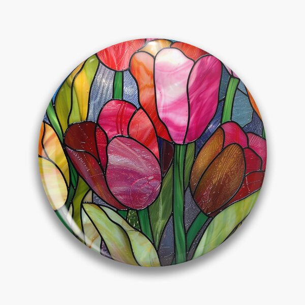 Item preview, Stained Glass Flower Art designed and sold by nomiraclehere.