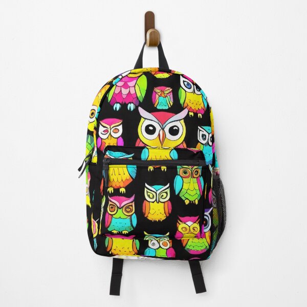 Item preview, Whimsical Bright Owls Allover Pattern designed and sold by DreamCraze.