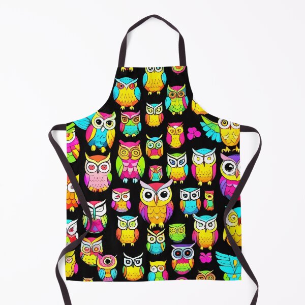 Item preview, Whimsical Bright Owls Allover Pattern designed and sold by DreamCraze.