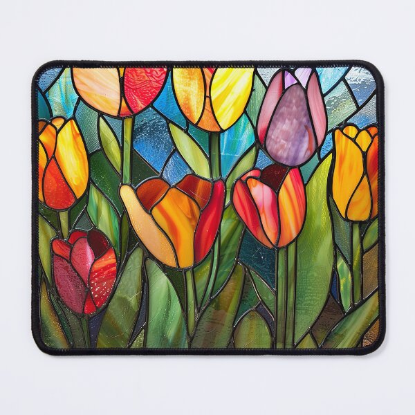 Item preview, Stained Glass Flower Art designed and sold by nomiraclehere.