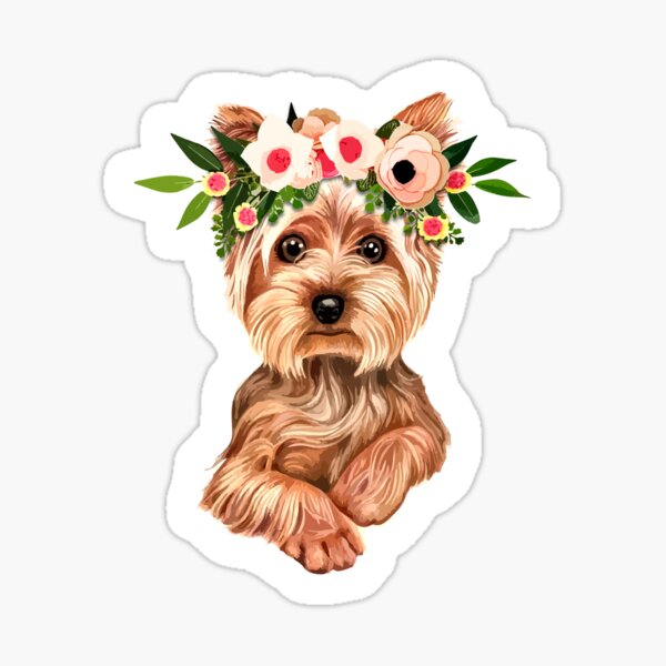 Cute Yorkie Dog Sticker