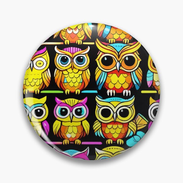 Item preview, Vibrant and Playful Owls Pattern Design designed and sold by DreamCraze.