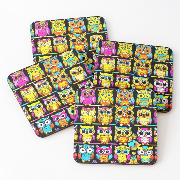 Item preview, Vibrant and Playful Owls Pattern Design designed and sold by DreamCraze.