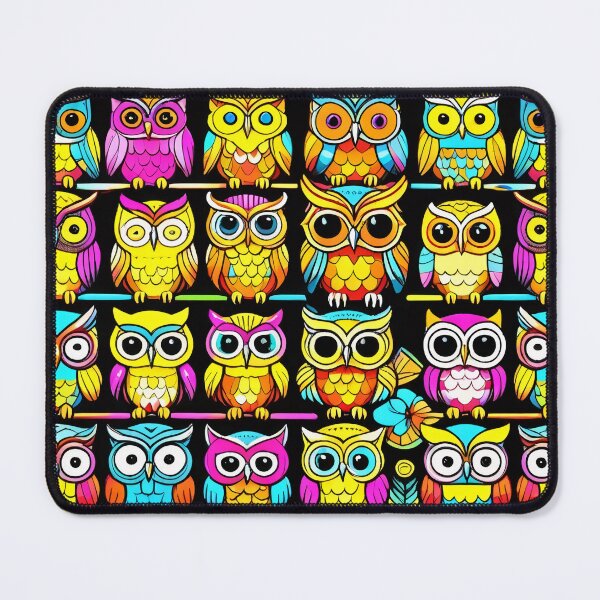 Item preview, Vibrant and Playful Owls Pattern Design designed and sold by DreamCraze.