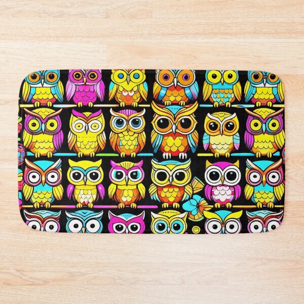 Item preview, Vibrant and Playful Owls Pattern Design designed and sold by DreamCraze.