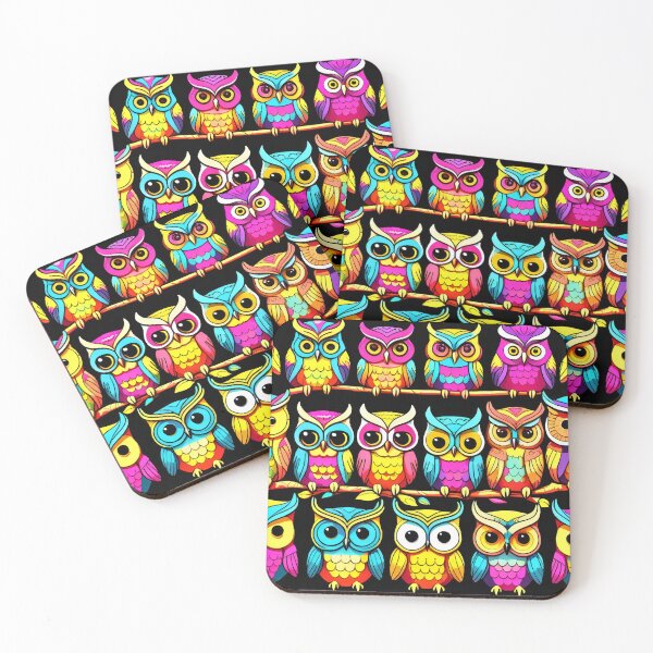 Item preview, Cheerful Colorful Owls Decorative Pattern designed and sold by DreamCraze.