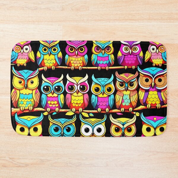 Item preview, Cheerful Colorful Owls Decorative Pattern designed and sold by DreamCraze.