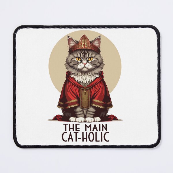 Item preview,  a cat in the clothes of a Catholic priest.  designed and sold by JoraArt.