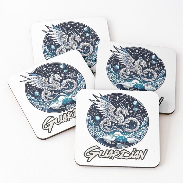 Item preview, Celestial Guardian: A White Dragon's Watch Over Earth designed and sold by 0penvimark.