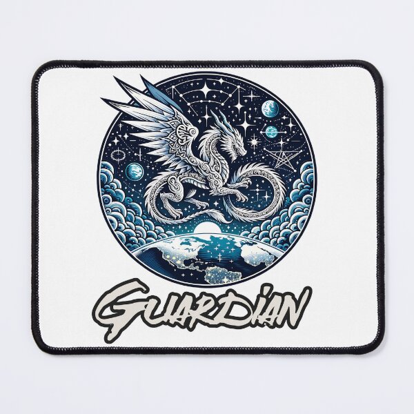 Item preview, Celestial Guardian: A White Dragon's Watch Over Earth designed and sold by 0penvimark.